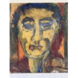 NAN FRANKEL. BRITISH 1921-2000 A portrait study. Oil on board. 31' x 27'. Unframed