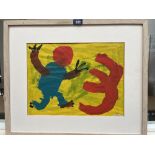 NAN FRANKEL. BRITISH 1921-2000 Running figure. Watercolour on paper 12' x 16'