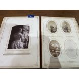A Victorian leather album of photographs to include a signed portrait of Pauline Kramer the opera