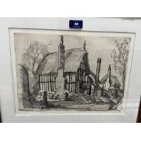 ENGLISH SCHOOL. 20TH CENTURY Gt. Comberton. Inscribed. Pencil drawing 9¼' x 13¼'