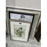 Five framed pictures