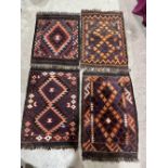 Four Kilim prayer rugs