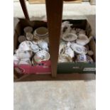 Four boxes of teaware