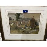STANLEY J. BANNER. BRITISH 20TH CENTURY Open Gate, Isle-of-Wight. SIgned. Watercolour 8' x 11'