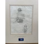 RONALD OSSORY DUNLOP. IRISH 1894-1973 Figure studies. Pencil 8' x 6'