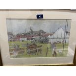 JOSEPH MARTIN . BRITISH 20TH CENTURY Phoenix County Cricket Ground. Signed and inscribed. Pen, ink