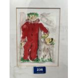 NAN FRANKEL. BRITISH 1921-2000 Figure with child. Signed in pencil. Watercolour 5¾' x 4'