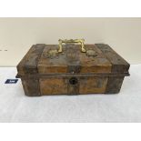 A 19th century toleware moneybox