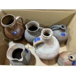 Six French earthenware jugs. 18th/19th century