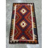 A Maimana kilim rug. 1.34m x 0.79m