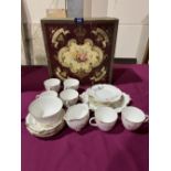 A Royal Crown Derby Devonshire pattern part tea service comprising 21 pieces. The lot to include the