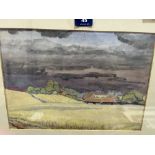 ENGLISH SCHOOL. 20TH CENTURY A Kentish landscape. Watercolour 9¾' x 13½'