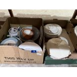 Three boxes of ceramics