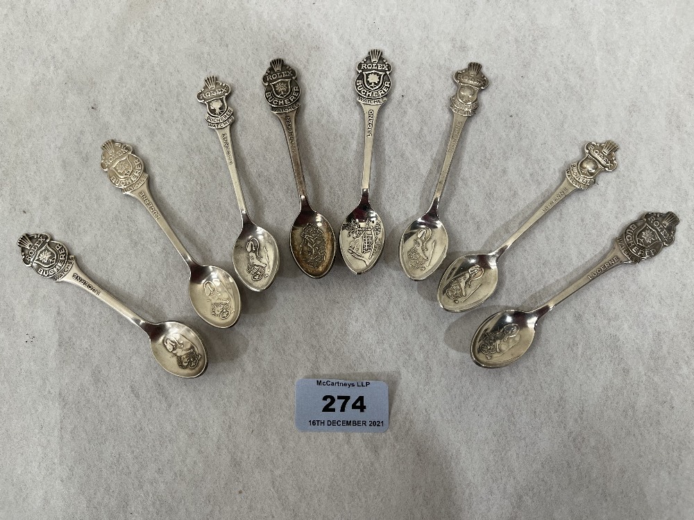 Eight Rolex Bucherer coffee spoons