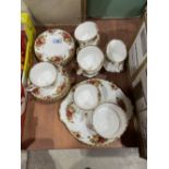 A Royal Albert Old Country Roses part tea service of 21 pieces. One cup damaged