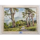 HUBERT JARVIS. AUSTRALIAN 1882-1964 Jolly's Lookout, near Brisbane. Signed, dated '55 and