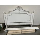 A 5' painted pine bedstead