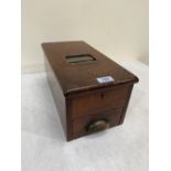 A Parnell & Sons mahogany cash till