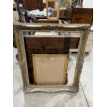 Two swept gilt frames, the larger with aperture size 30' x 25'