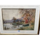 HENRY CHARLES FOX; RBA. BRITISH 1860-1922 Landscape with mill; landscape with cottage. A pair.