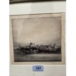 MORTIMER MENPES. BRITISH 1855-1938 Windsor Castle. Signed in pencil. Drypoint etching. 5¾' x 6½'