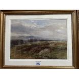 ARTHUR HENRY ENOCK. BRITISH 1839-1917 An extensive moorland landscape. Signed. Watercolour 14¼' x