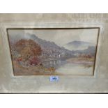 F.J. SNELL. BRITISH 20TH CENTURY River scenes. A pair. Signed. Watercolour 8' x 14'