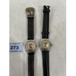 Two Timex Hop Along Cassidy wristwatches with original dials, one with original strap. Engraved