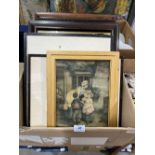 A collection of framed engravings to include J.R. Smith after George Romney, Col. Wheatley etc.
