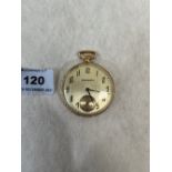 A South Bend Watch Co. Studebaker railroad keyless watch, the 21 jewel movement with eight