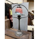 An Art-Nouveau style table lamp