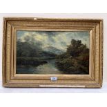 ENGLISH SCHOOL. 19TH CENTURY Devonshire lake landscapes. A pair. Inscribed on stretchers. Oil on