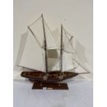 A model topsail schooner yacht, 'Bluenose'. 31' long x 32' high