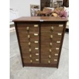 A mahogany office chest of twelve drawers. 29'w x 36'h