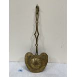 An early 19th century brass chestnut roaster. 20' long