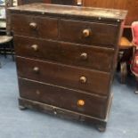 A GEORGE IV MAHOGANY CHEST OF DRAWERS