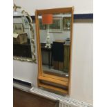 A RETRO RECTANGULAR WALL MIRROR AND ANOTHER MIRROR