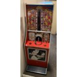 A VINTAGE HIS AND HERS TALKING STRENGTH TEST ARCADE GAME