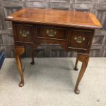 A WALNUT REPRODUCTION WRITING DESK