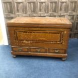 A VICTORIAN PINE BLANKET CHEST