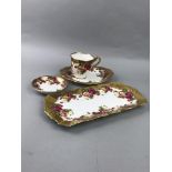 A ROYAL CHELSEA 'GOLDEN ROSE' PART TEA SERVICE