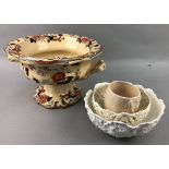 A VICTORIAN MASONS SOUP TUREEN AND OTHERS