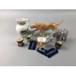 A ROYAL WORCESTER FIGURE OF A RETREIVER AND OTHERS