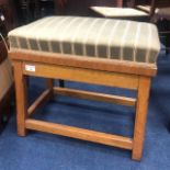 A 20TH CENTURY OAK DRESSING STOOL