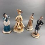 A LOT OF FOUR ITALIAN CERAMIC FIGURES