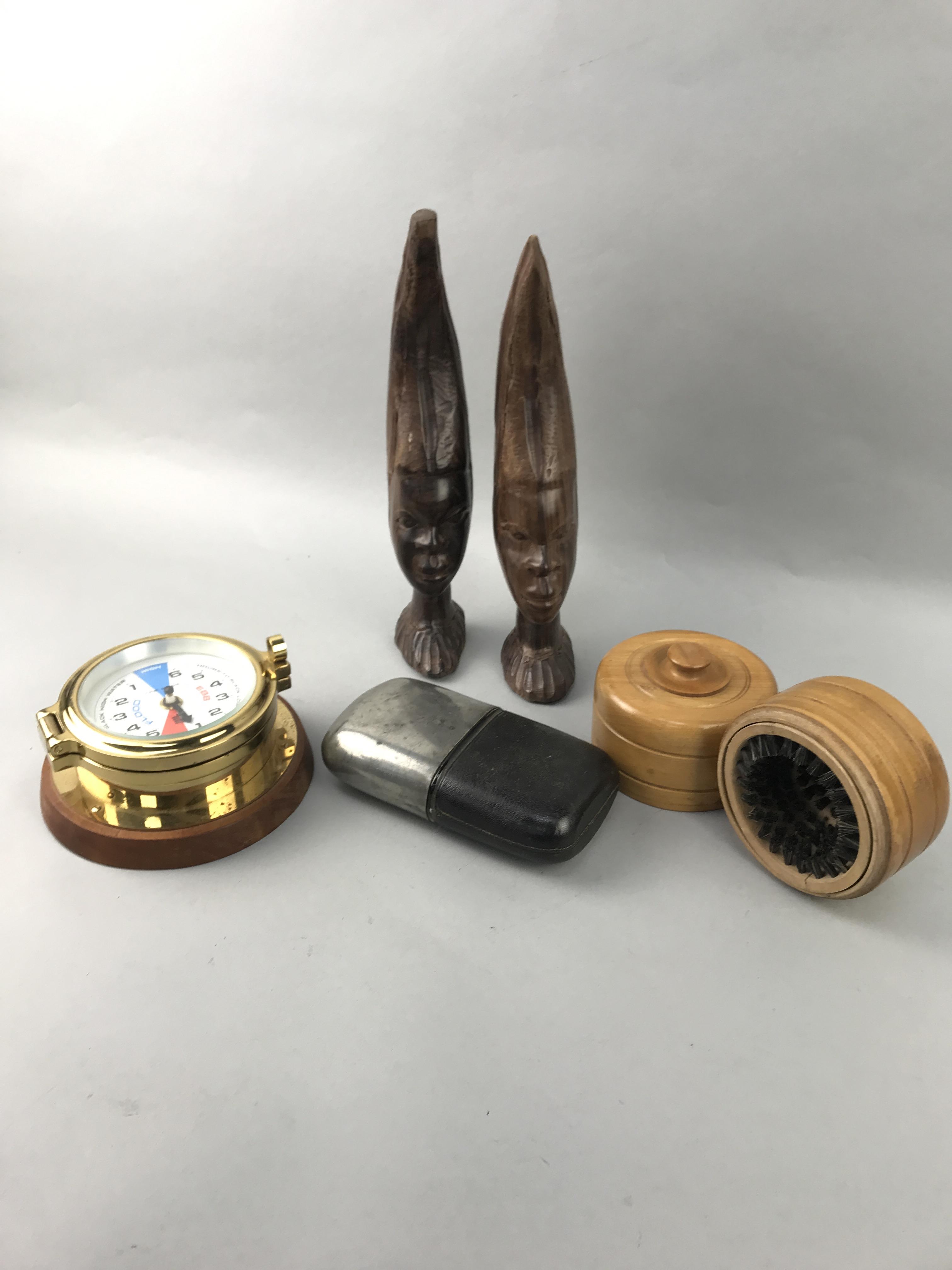 A MICHELOB ADVERTISING WALL LIGHT, BRASS WATER TAP, CANDLESTICKS AND OTHER ITEMS - Image 2 of 2