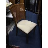 A PAIR OF WILLIS & GAMBIER CANE BACKED CHAIRS