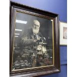 A LARGE PRINTED PORTRAIT OF LORD KELVIN