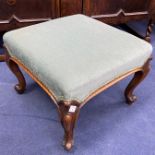 A VICTORIAN WALNUT STOOL