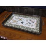 A TWIN HANDLED SERVING TRAY
